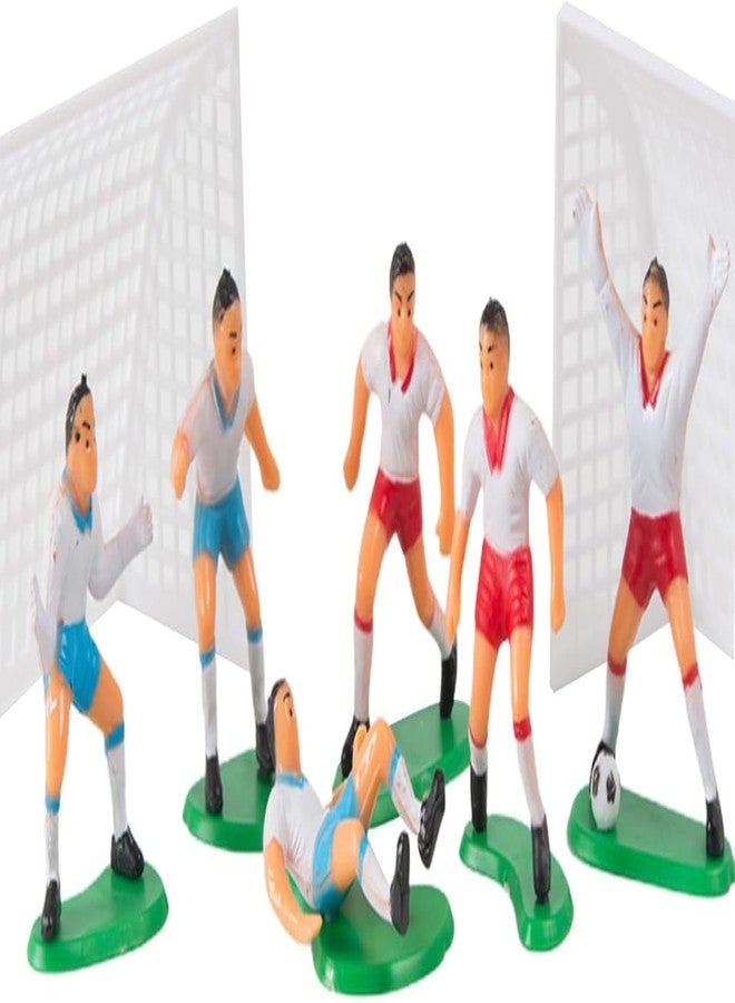 aoukoslt A Set Soccer Cake Toppers Plastic Soccer Players Toy Football World Cup Party Cake Decorations, Cake Toppers Cooking and Baking, Soccer Cake Topper - Image 1